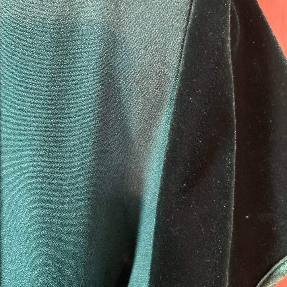 80s 90s Hunter Green Vintage Velvet Top Long Butter Mom Dress Woman’s Med/Large - Picture 7 of 17